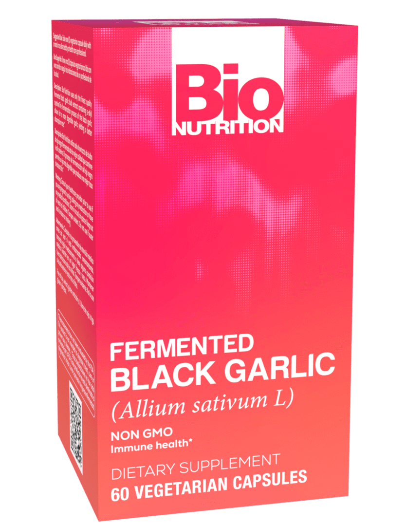 Bio nutrition fermented black garlic.