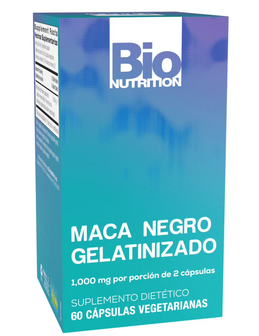 Bio nutrition maca negro gelatinizado 60 capsules.