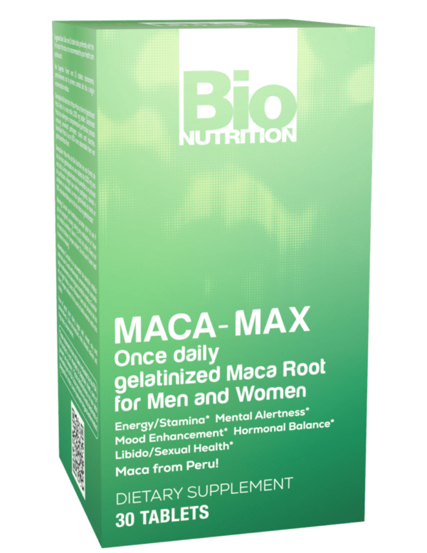 A box of bio nutrition maca max for men and women.