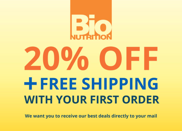 20 % off and free shipping with your first order.